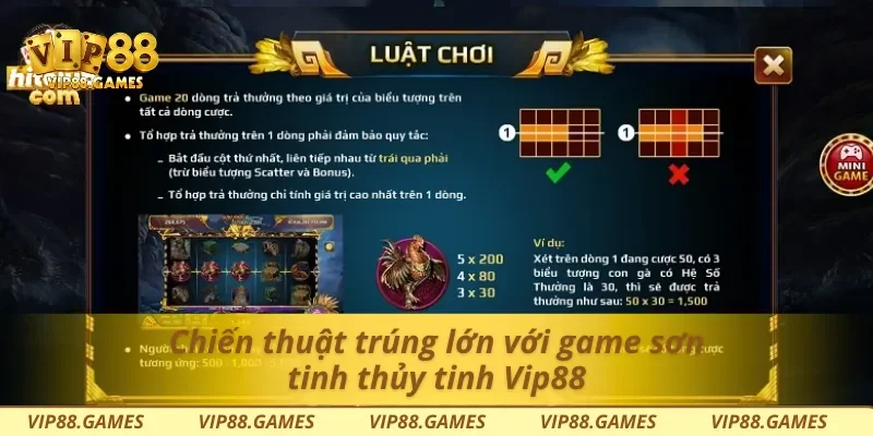Chiến thuật trúng lớn với game sơn tinh thủy tinh Vip88