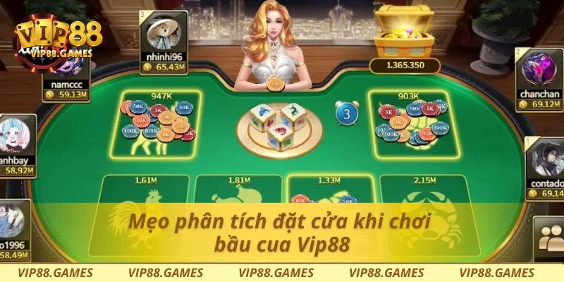 Mẹo phân tích đặt cửa khi chơi bầu cua Vip88